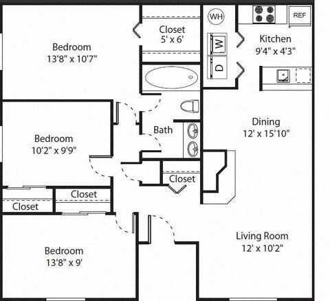 Richland, WA ArborPointe Apartments 3 bedroom 1 bath Richland, WA ArborPointe Apartments 3 bedroom 1 bath